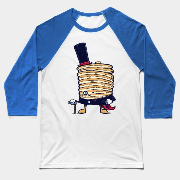 Fancy Captain Pancake Baseball T-Shirt by nickv47